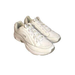 Ryka Ghille Nitracell White Leather Walking Shoes Sneaker Women's Size 7.5M